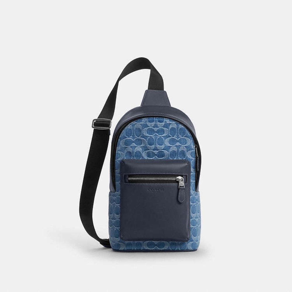 NWT Coach Westpack in Signature Denim